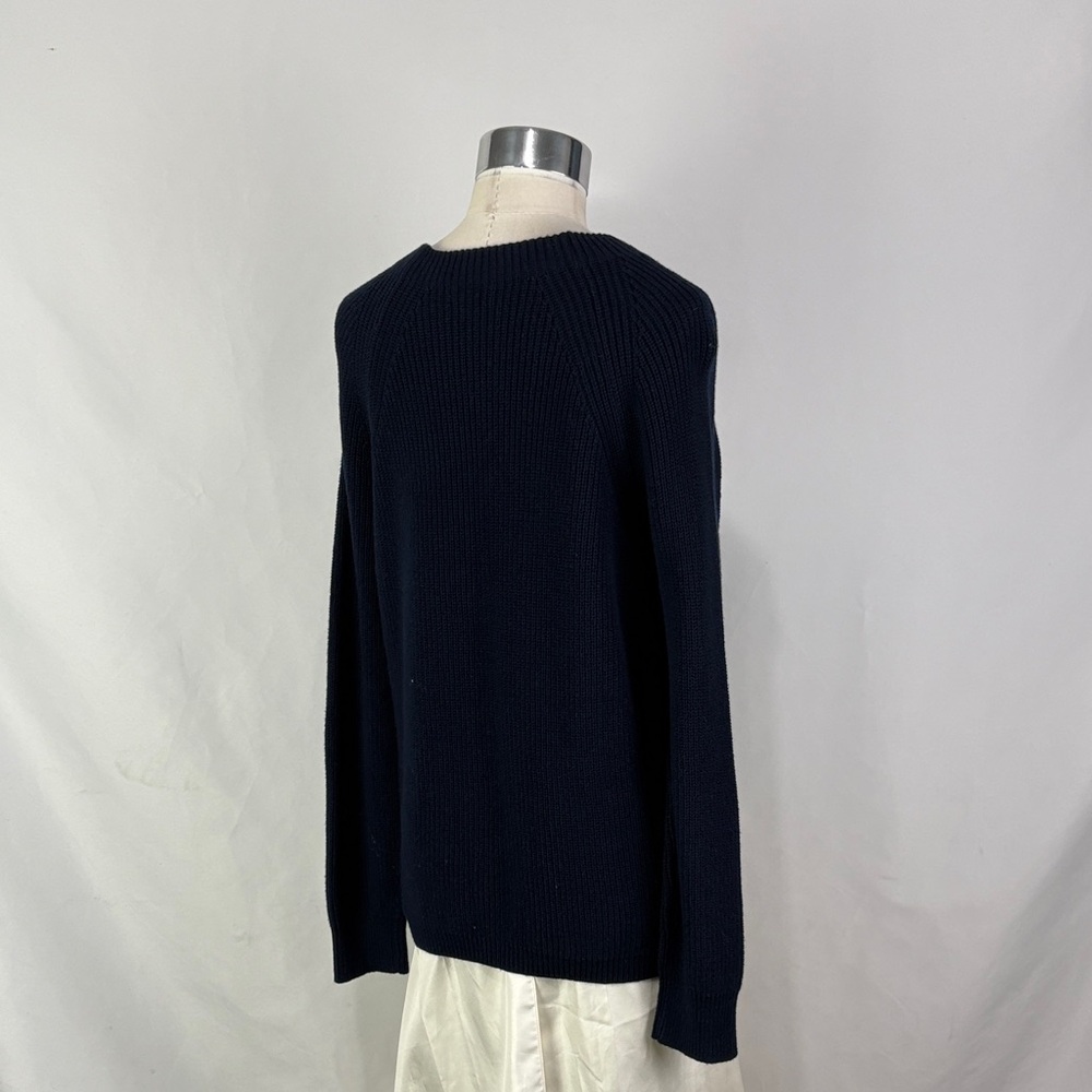 J Crew Navy Blue Sweater with Red Bow Accent - Picture 5 of 7